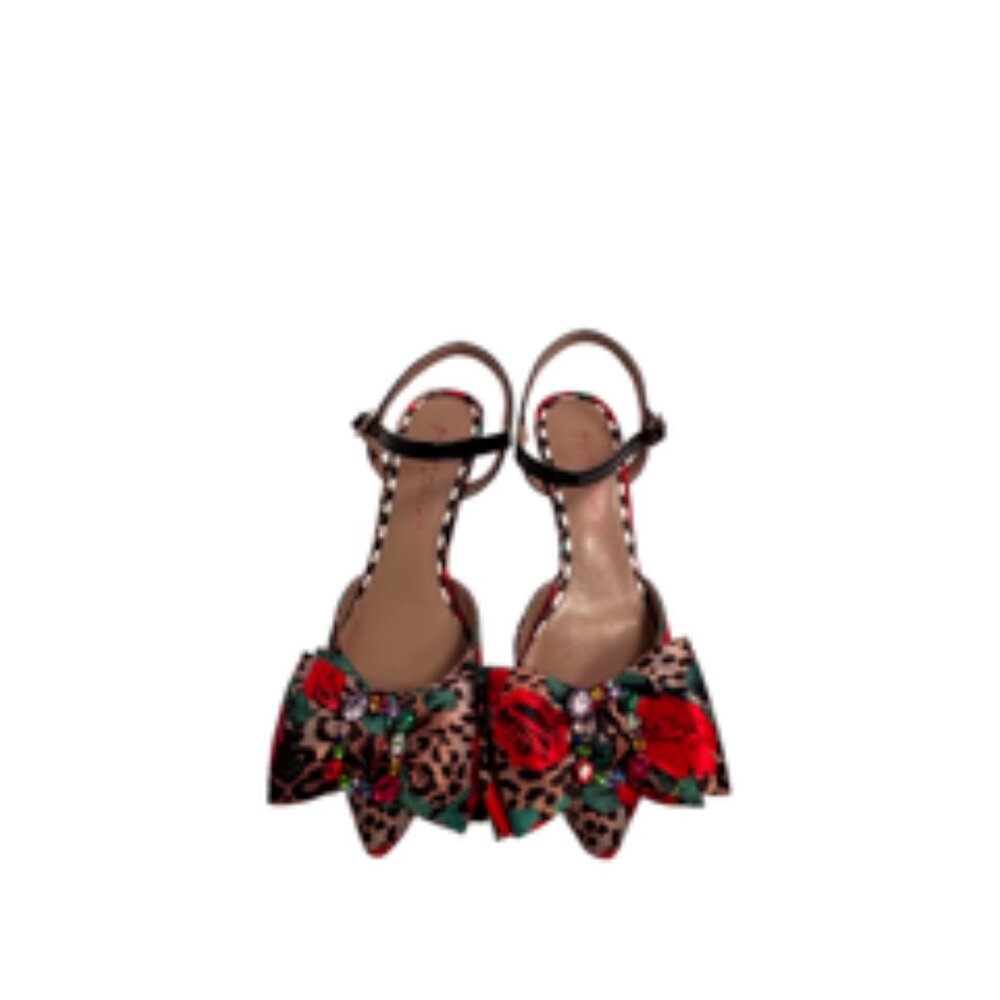 Betsey Johnson Leopard Print Embellished Heels, Size: 10